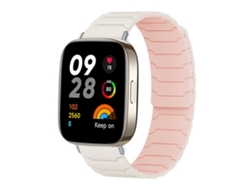 Bracelete Para Redmi Watch 3 - Silicone Magnético Rosa-claro-areia