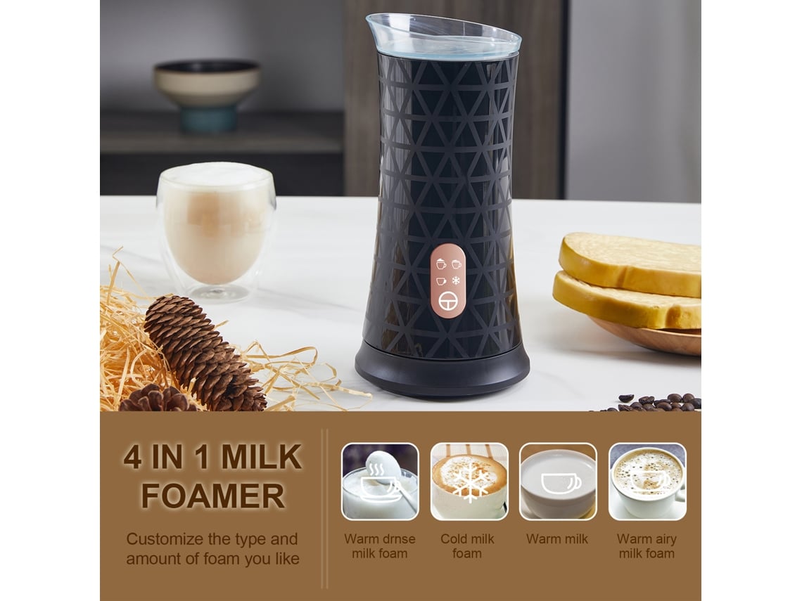 Espumador De Leche Eléctrico 4 En 1, Calentador De Leche Con Espumador Para Café, Latte Y Capuchino, 500 W, 240 Ml