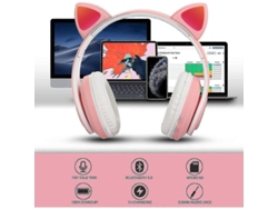 2026-auriculares Inalámbricos Bluetooth Con Orejas De Gato Led Rosa Plegables Estéreo Para Niñas Cancelación De Ruido