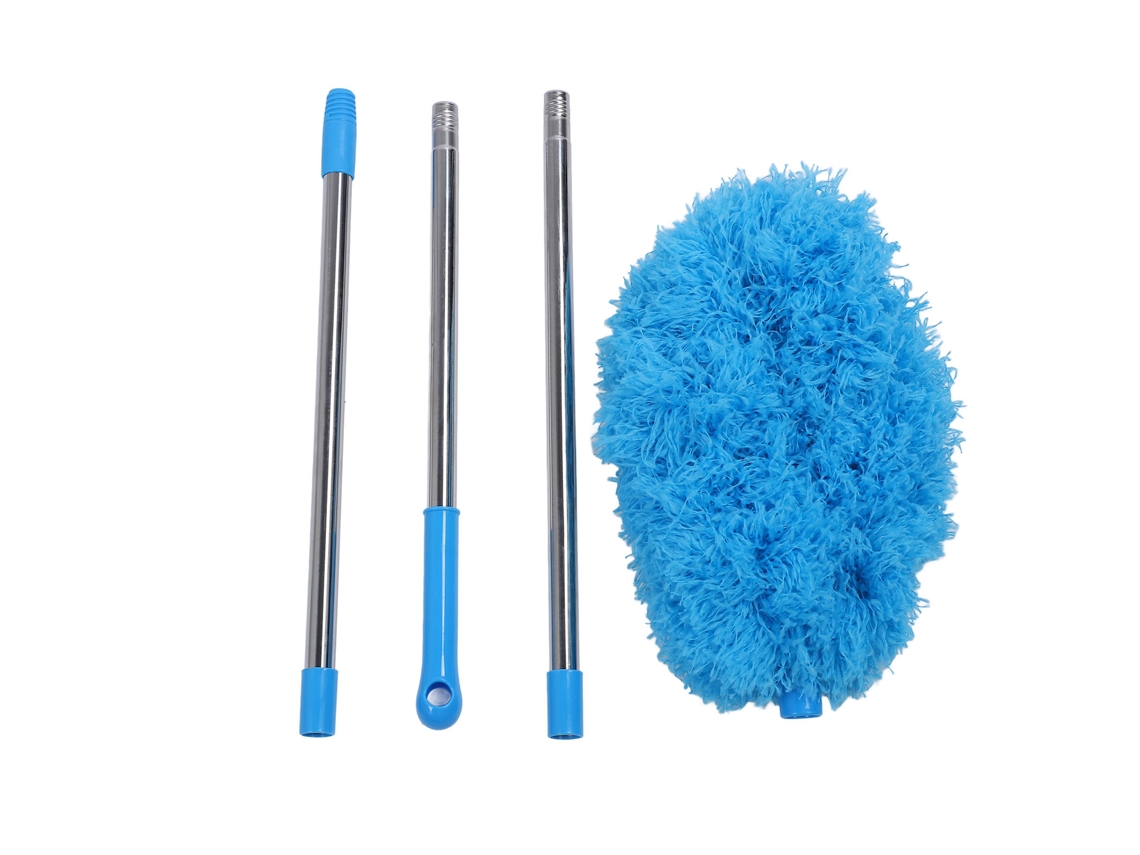 Baok - Limpiador de ventiladores de techo reutilizable con fibra de poliéster y varillas extensibles, ideal para electrodomésticos y ventiladores de techo.