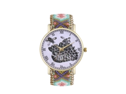 Reloj De Pulsera De Cuarzo Elegante, Informal Y Sencillo Con Correa De Lana T13-fg(7)
