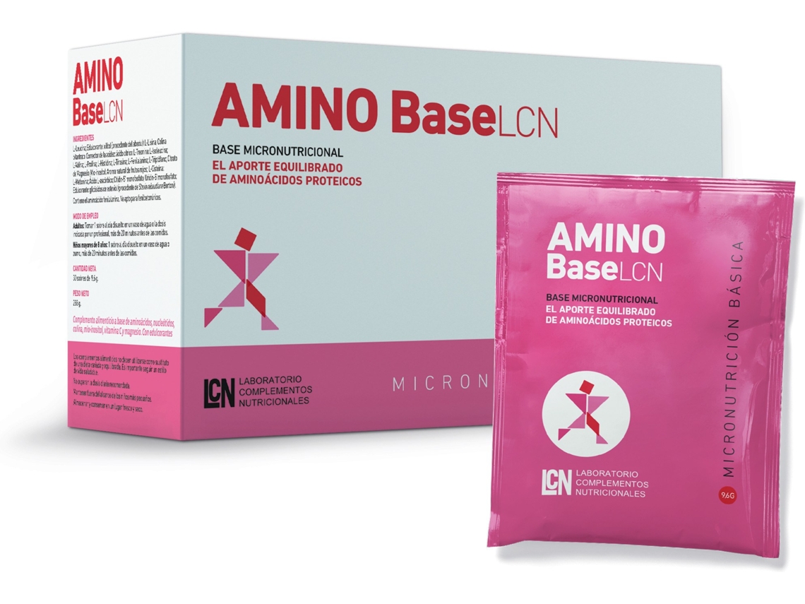 Complemento Alimentar LCN Amino Base30 Sobres Sabor Frutos Rojos