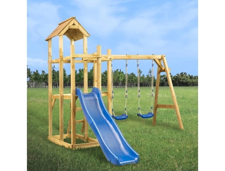 vidaXL Parque infantil exterior madera impregnada pino 285x305x226,5cm