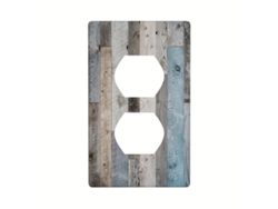 Placa de madera para tapa de enchufe doble para decoración vayotoy
