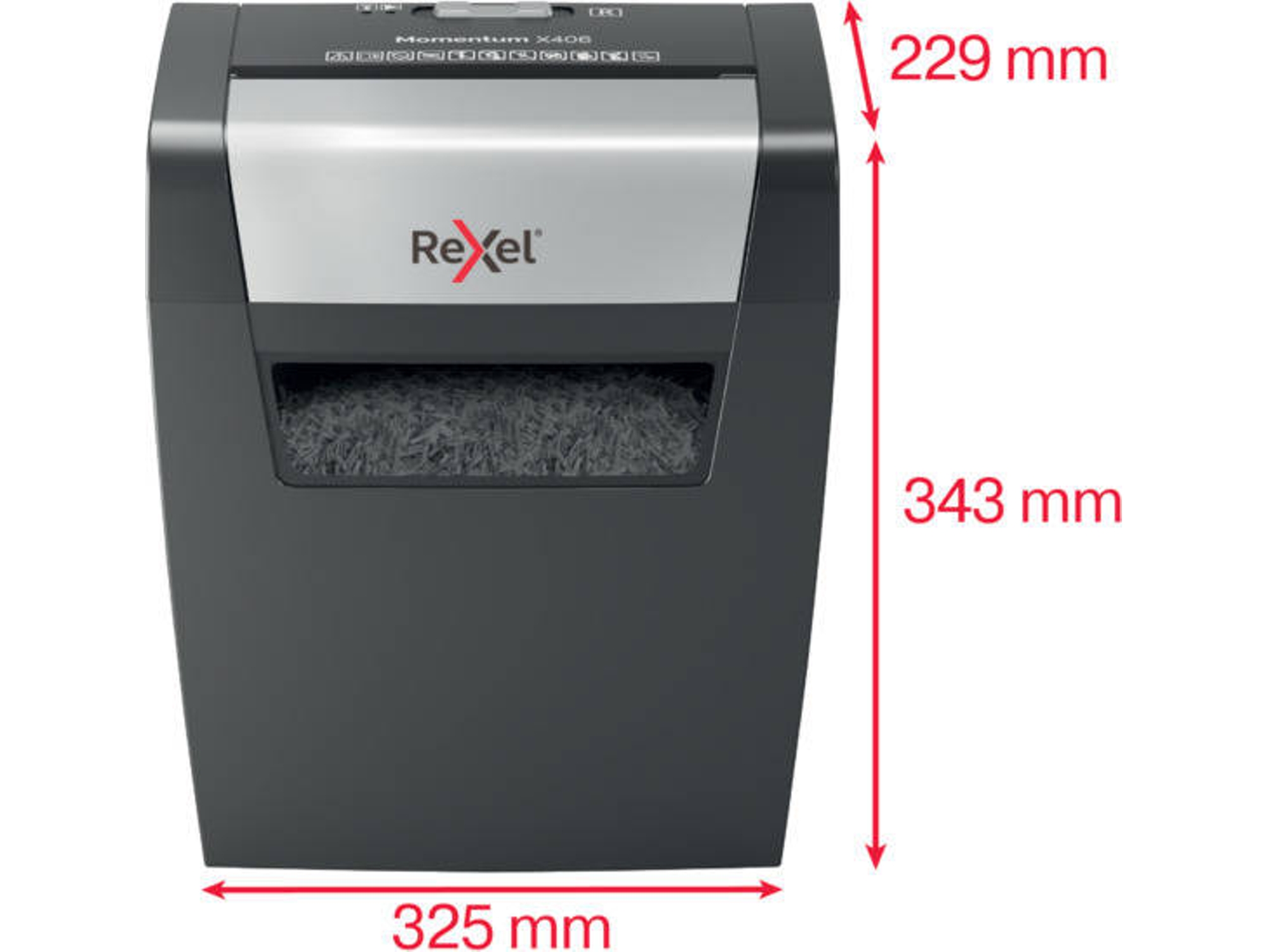 Destructora REXEL Momentum X406 (6 Hojas - Capacidad: 15 L)