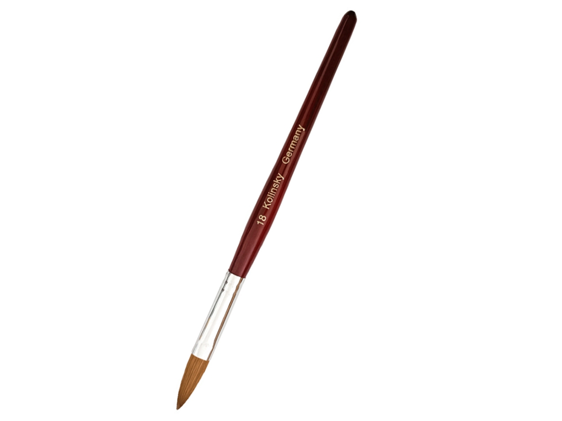 Pincel para decoración de uñas de marta, bolígrafo de madera roja (10#) NEVEANCE