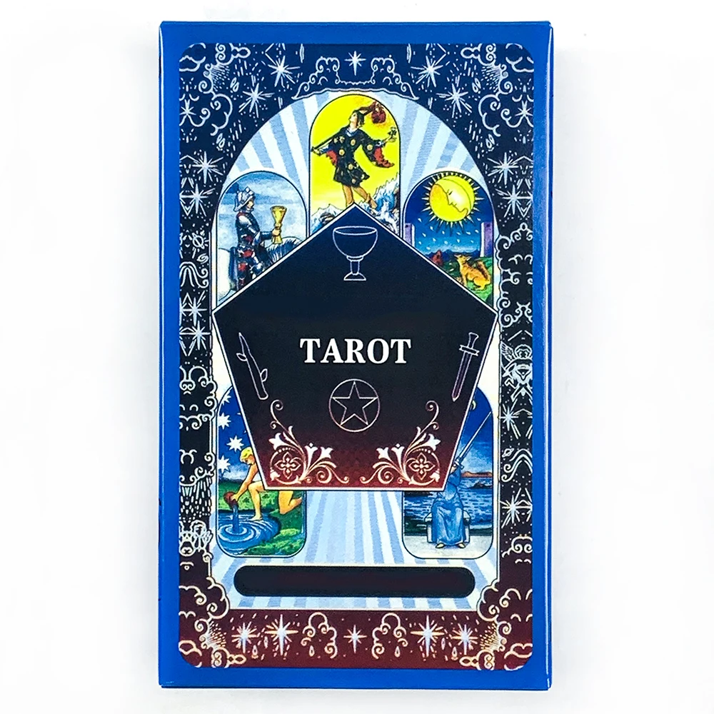 Juego de mesa "Reunión familiar con cartas del tarot azul", diseño clásico de MDUG.