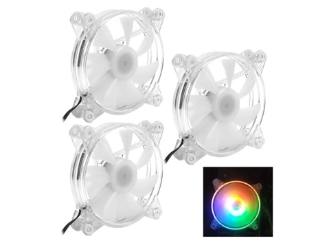 HURRISE Ventilador de refrigeración para caja de computadora con luz fría 120 mm 12 V 4 pines