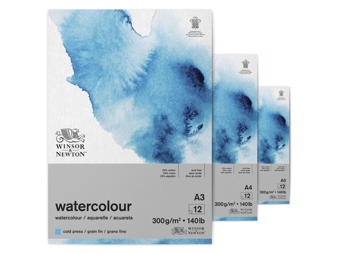 Bloque de agua de agua W&N Fine Grain 300GR A5 12