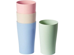 2026-taza Desechable Reutilizable De Paja De Trigo 13 Oz, Set De 4, Resistente, Lavavajillas Y Microondas