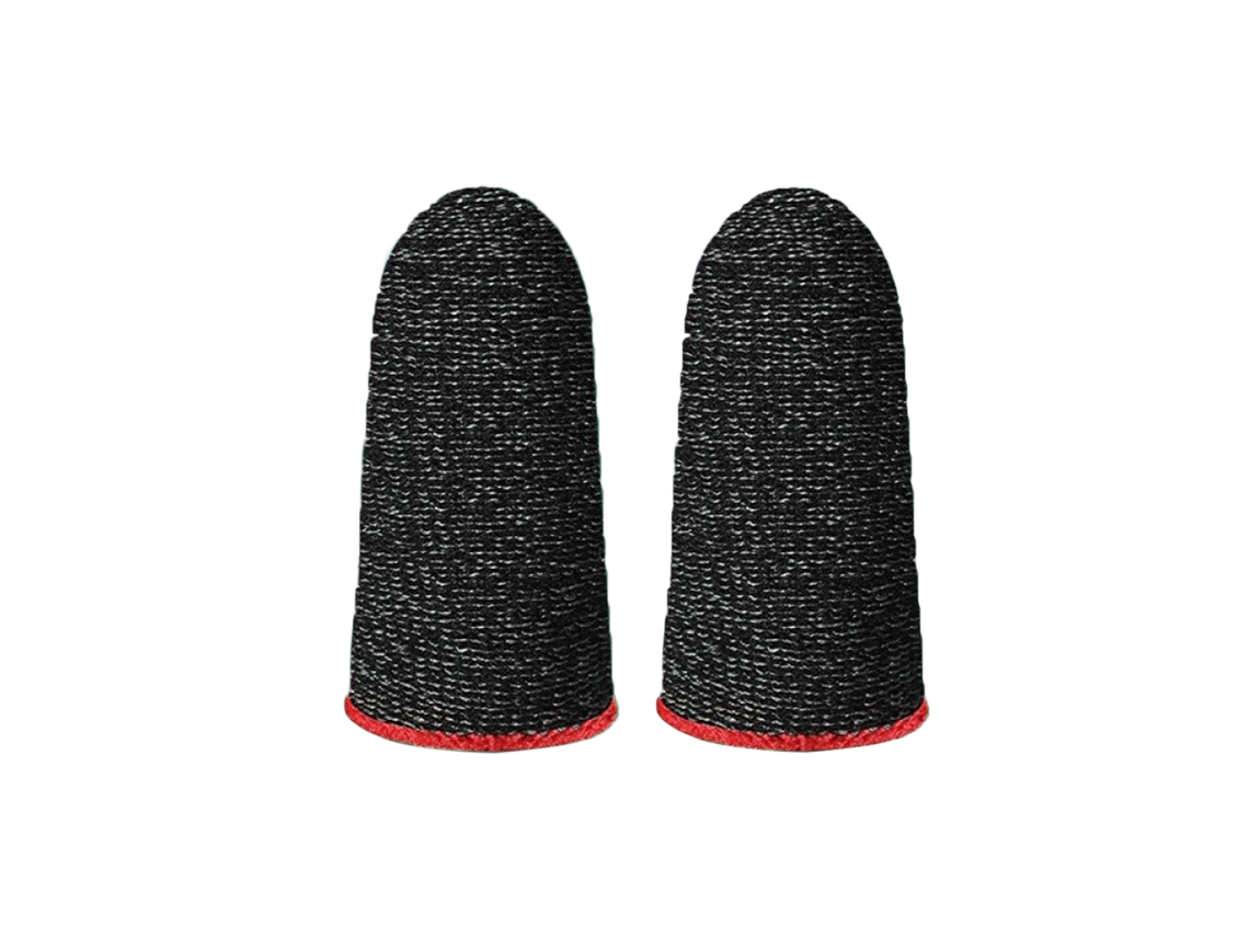Manga Para Dedo Gamer Controlador De Juegos Móviles Antideslizante Transpirable Borde Rojo