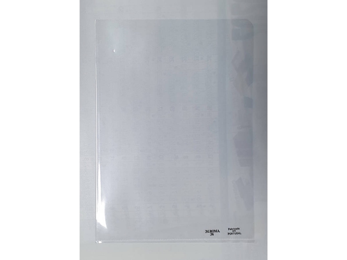Clasificador MANUFACTURAS ROMA con perforación en L 36 A4 Polipropileno transparente