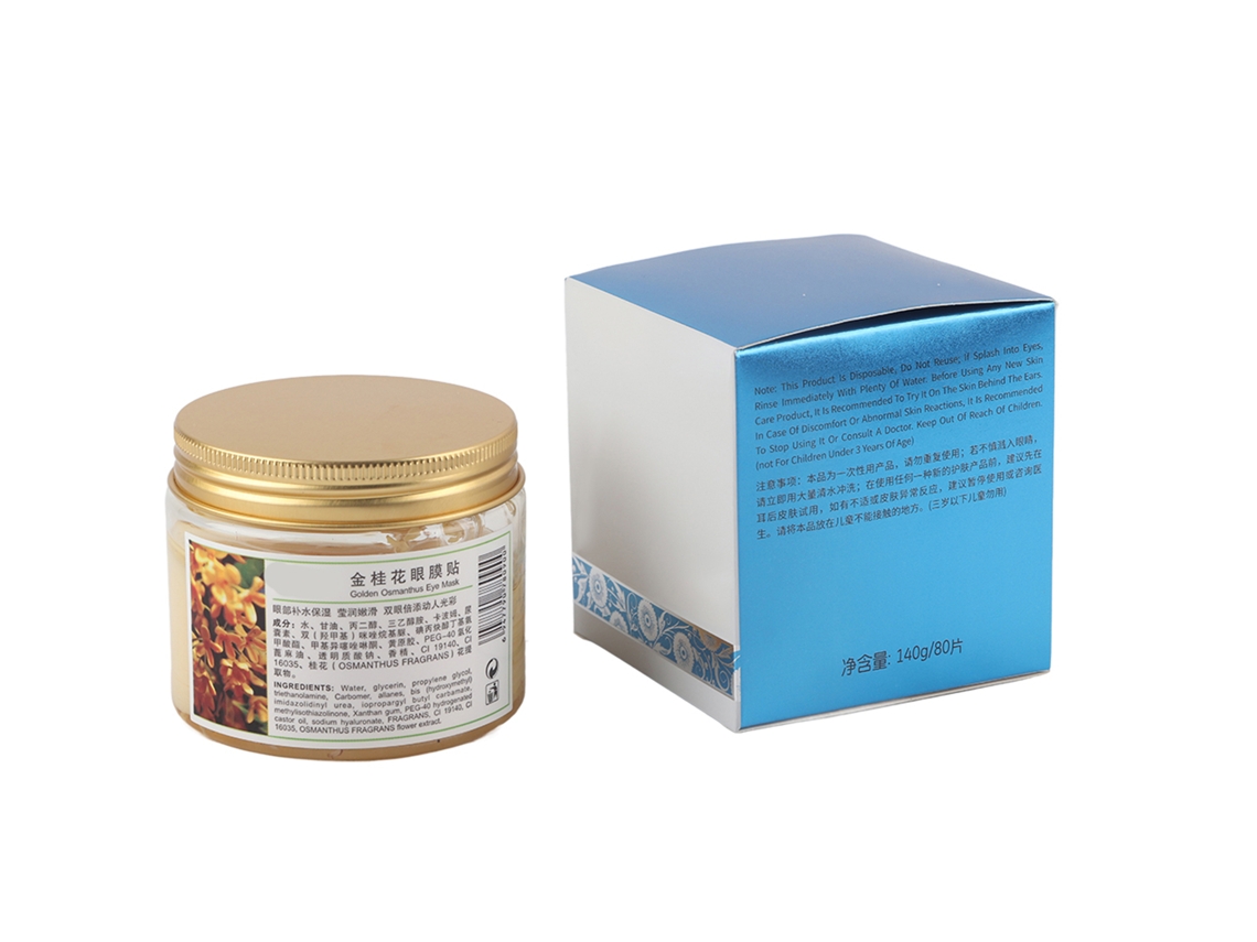 80 mascarillas antiarrugas de osmanto dorado para ojos, hidratantes y nutritivas.
