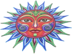 Decoración De Pared Hierro Con Forma Sol.