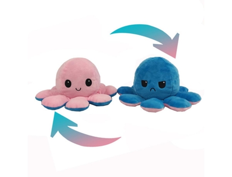 Muñeco de Pulpo Reversible de Doble Cara, Juguete de Felpa Con Tapa de Color de Vida Marina, Regalo de Navidad 03
