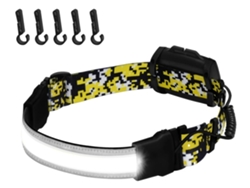 Linterna frontal LED recargable Yunzii Csy 599, haz amplio, iluminación COB, resistencia al agua IPX5 de 210 lúmenes, 3 modos de luz, color negro