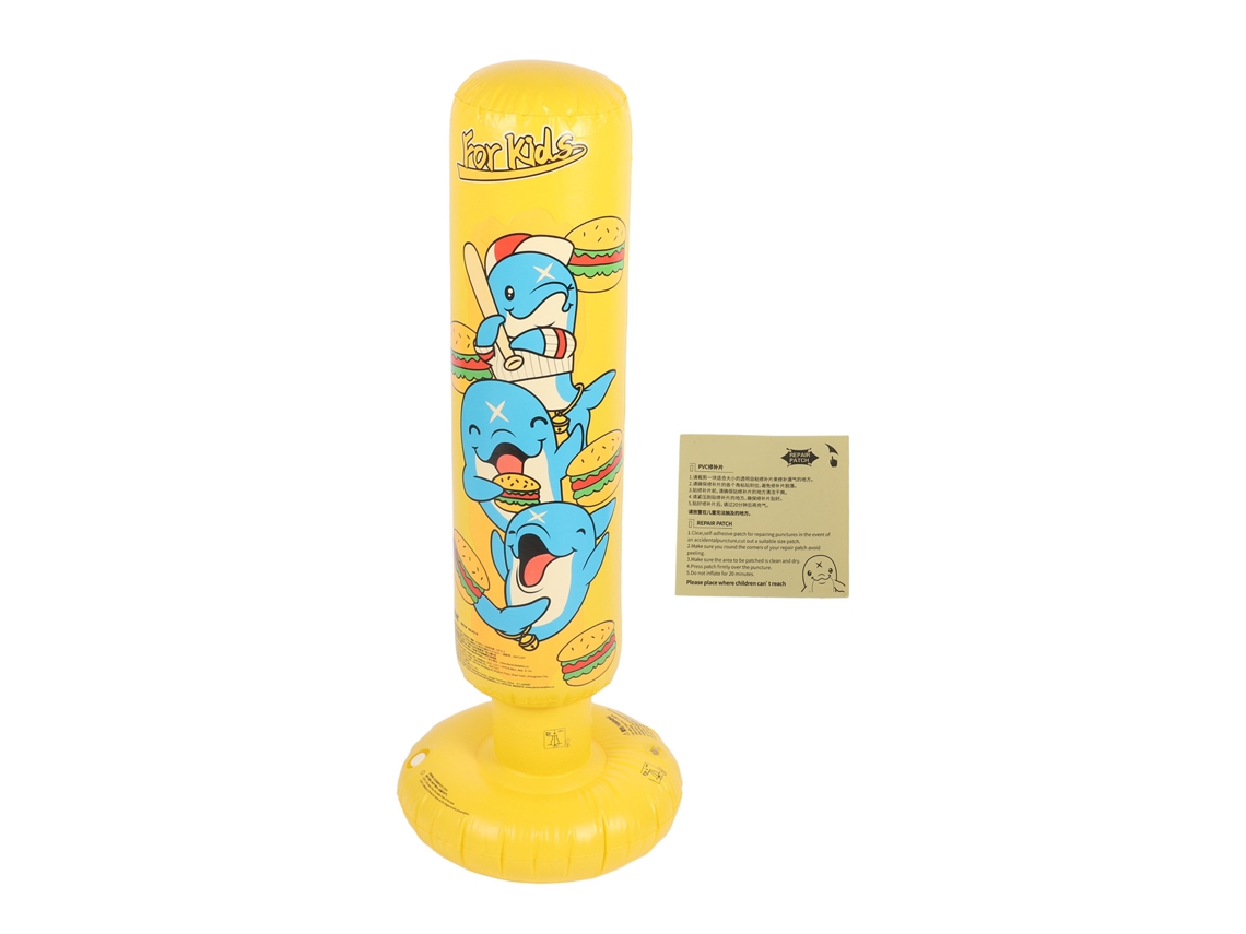 Saco De Boxeo Vertical Inflable Fabricado En Pvc Reforzado, Plegable, Para Aliviar El Estrés Y Mantenerse En Forma.