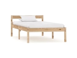 Estructura De Cama Sin Colchón Madera Maciza De Pino 100x200 Cm