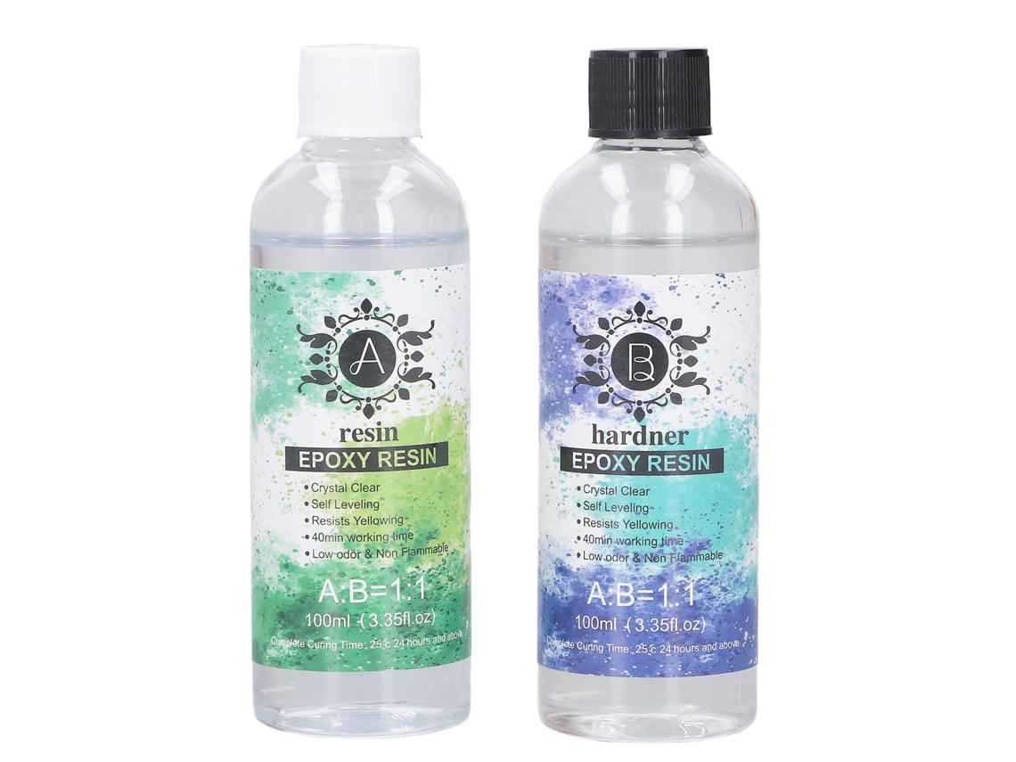 Kit de Resina Epoxi, Cristalina Transparente, 100ml, Autoeliminable, Ecológica.