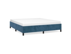 Maison Exclusive - Estructura De Cama Sin Colchón Terciopelo Azul Oscuro 180x200cm