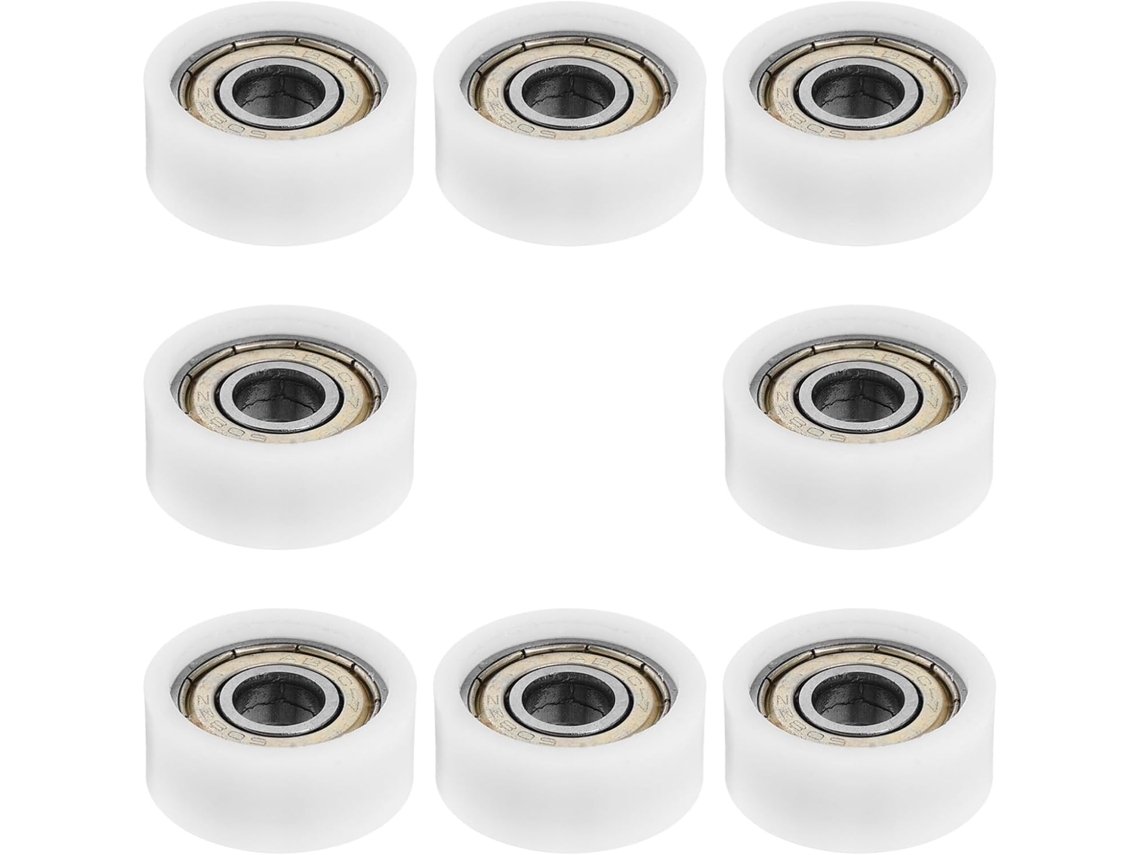 8piezas Poleas Cojinete Puerta Ventana Redondas Nailon