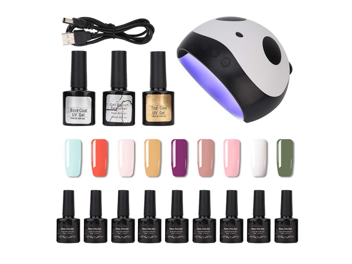 Kit De Esmalte De Uñas En Gel Com Secador Led 36w, Base, Top Coat E Removedor Para Manicura