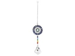 Carrillón de viento Mandala de cristal que forma un arcoíris, adorno para colgar en la pared del hogar.