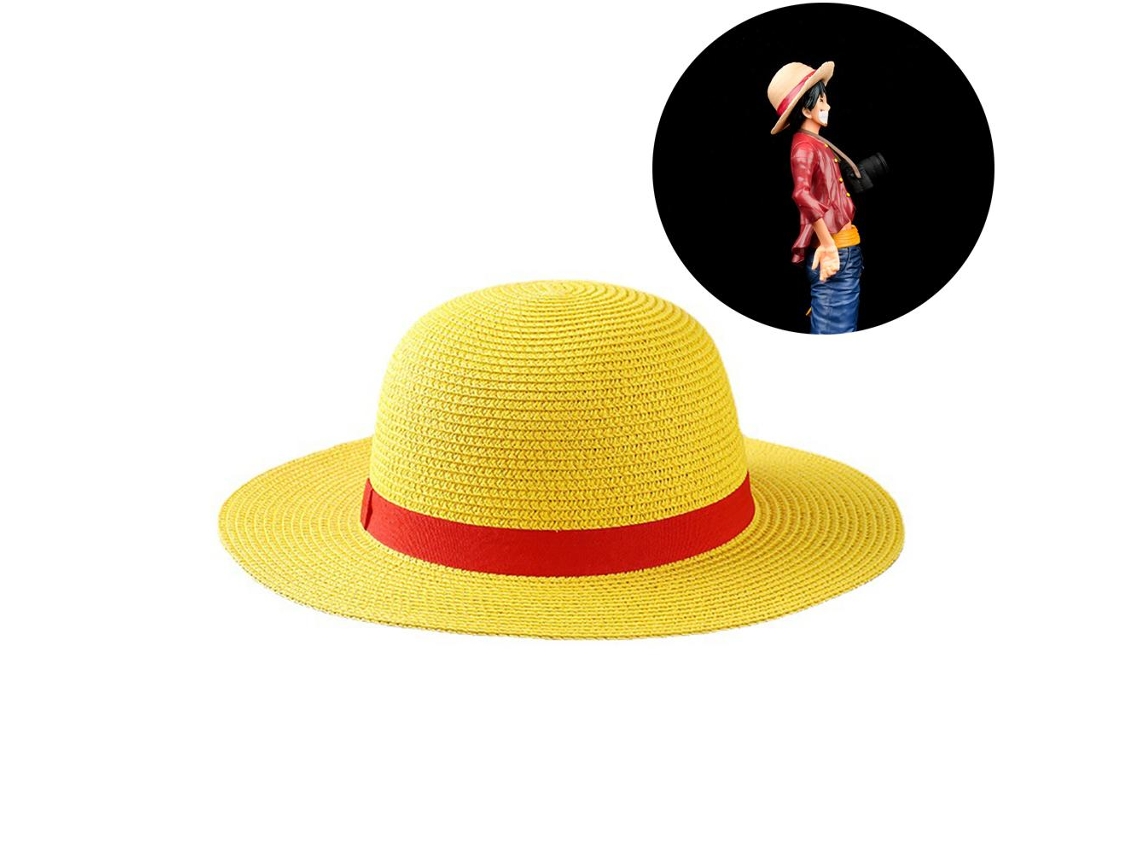 20du26 Sombrero de paja multifuncional Anime Luffy Protector solar Cosplay para adultos