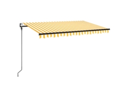 Maison Exclusive - Toldo Automático Led Sensor De Viento Amarillo Blanco 450x300cm