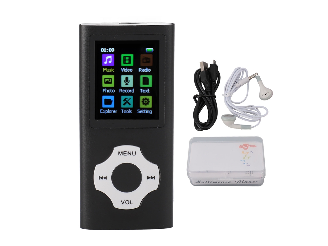 Mp3 Player Hifi Sem Perda Com Tela Tft 1.8 Polegadas, Portátil, Bateria Longa, Cartão 8gb Incluído
