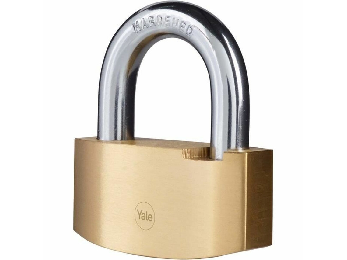 Candado de llave YALE Rectangular Dorado