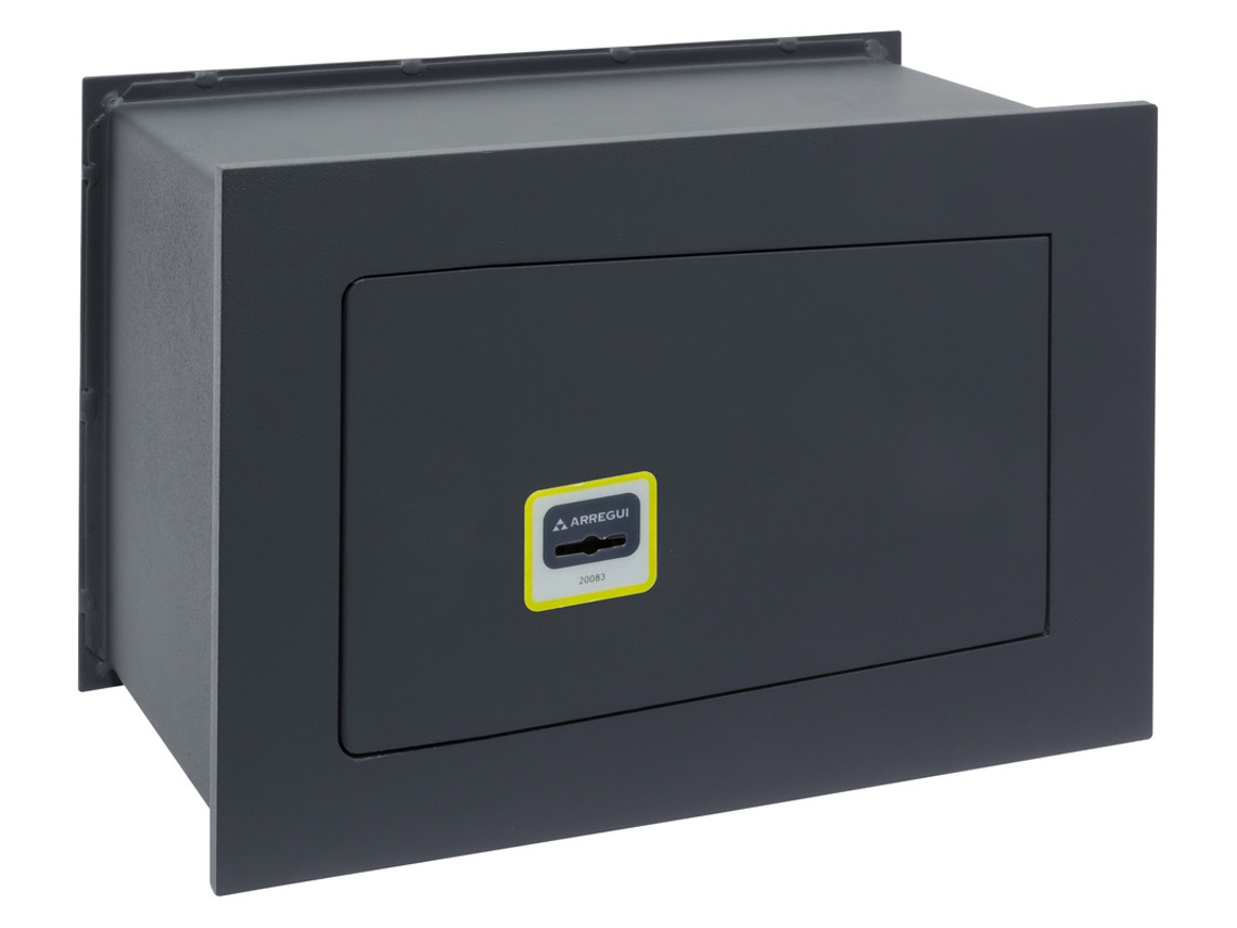 Arregui Ideal 10 Caja Fuerte De Empotrar A Pared Con Cerradura De Llave, Caja De Seguridad Para Casa Y Negocio, Fácil De Usar, Alto Nivel De Seguridad