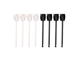 Accesorio mezclador de pintura para taladro, mezclador de hélice para pintura de resina epoxi, 4 unidades negras y 4 blancas.