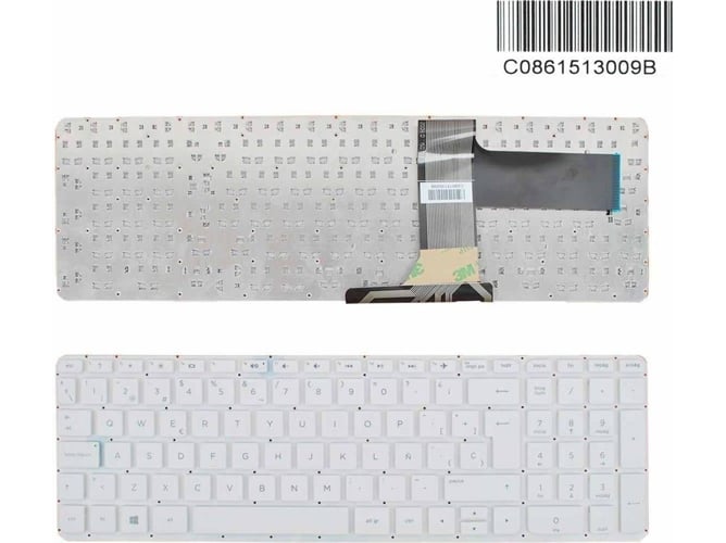 Teclado para Portátil HP 15-P 17-F Blanco