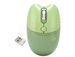 Ratón Inalámbrico Bluetooth 5.1 O 2.4 Ghz, Clic Silencioso, Dpi Ajustable Para Oficina (green Girl)