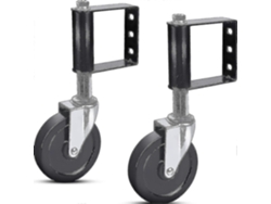 Conjunto De 2 Rodillos De Puerta Con Resorte De Caucho Resistente Al Envejecimiento, Placa Universal, Capacidad 100kg, 100mm