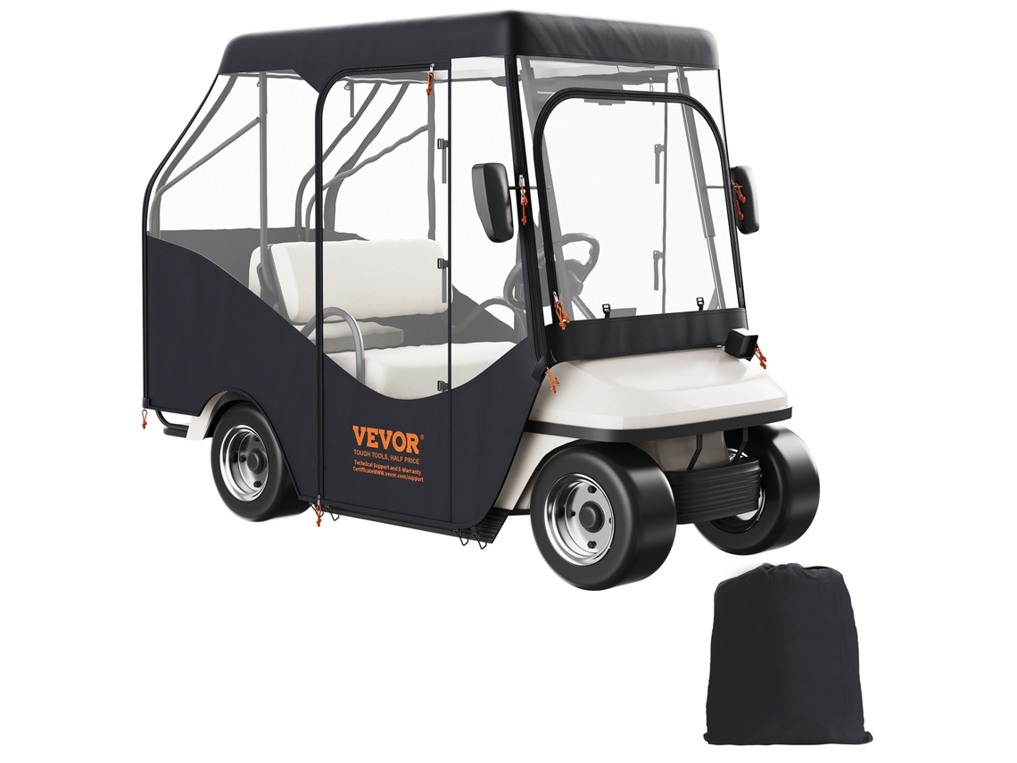 Cubierta para carrito de golf de 4 pasos, recinto de conducción, poliéster impermeable 600D VEVOR