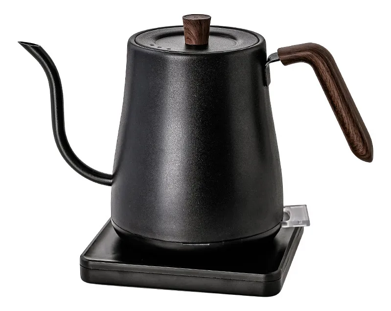 Hervidor de madera negro, tetera, cafetera eléctrica vayotoy