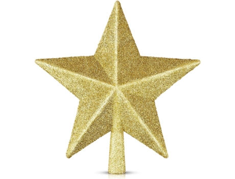 1 paquete de decoración para árbol de Navidad con estrella de 6.0 in, decoración de árbol de Navidad con purpurina para decoración del hogar de fie...