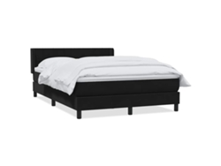 Maison Exclusive - Cama Box Spring Con Colchón Terciopelo Negro 160x210 Cm