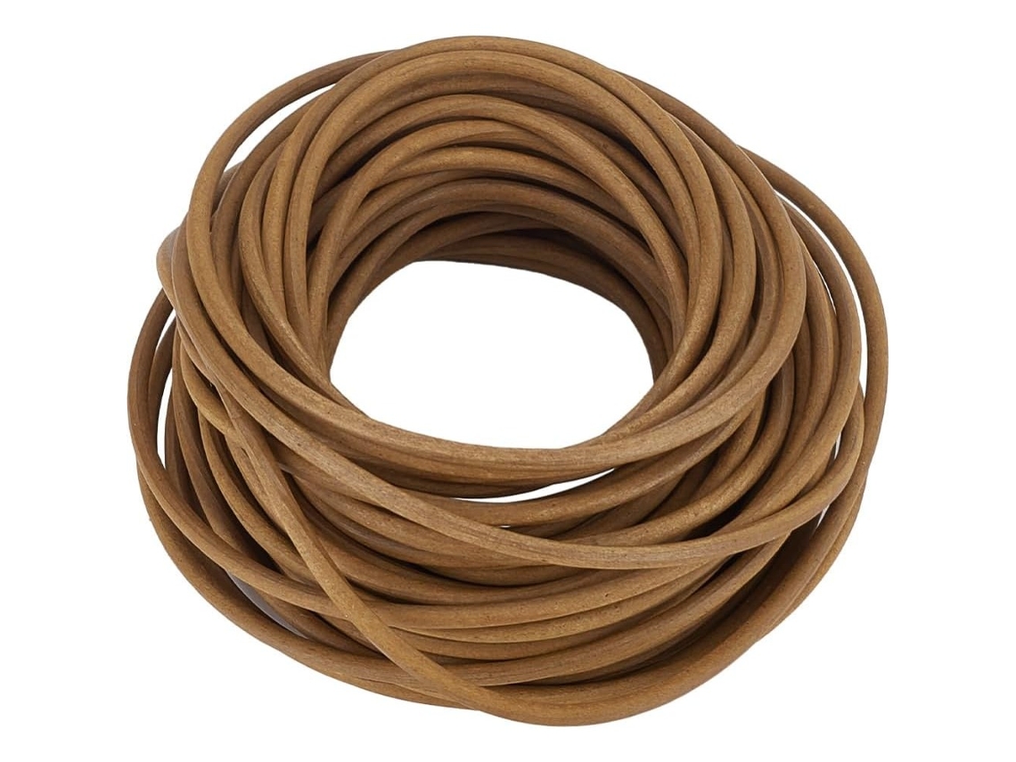 Tira De Cuero De Vaca Genuino Trenzado Plano De 11 Yardas - 3 Mm De Espesor, Adecuado Para Cinturones, Pulseras Y Collares.