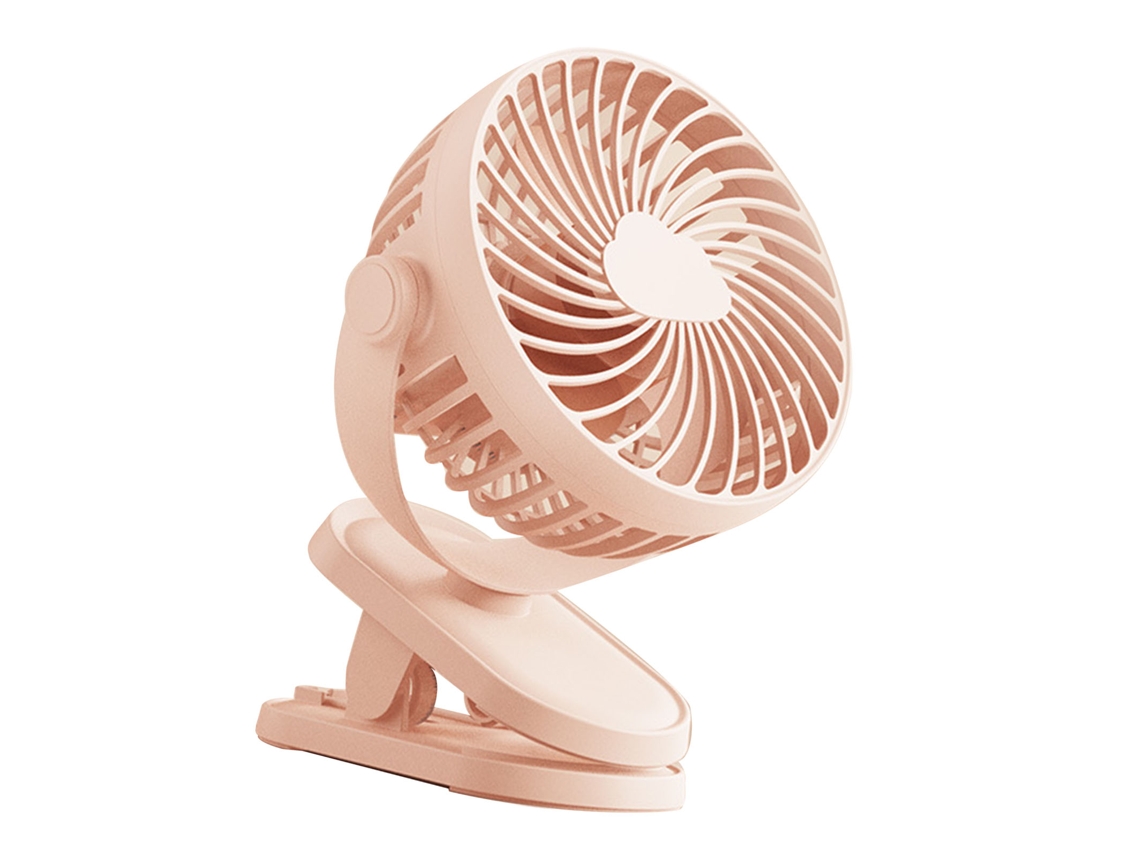 Mini Clip Silent Usb Dual Power Portable Ventilador De Escritorio Rosa