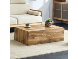 Mesa De Centro Rectangular De Mdf, 90x50x30cm, Con Patas Antideslizantes.