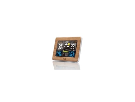 FJ3365 Estación meteorológica inalámbrica Multifunción Reloj digital Temperatura Humedad Despertador Luna Fase de escritorio Tabla LCD Reloj de ala...