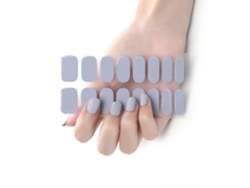 Paquete de 16 unidades de tiras de esmalte de uñas para mujer, pegatinas de uñas de color sólido, tiras de uñas acrílicas Hengrongshen