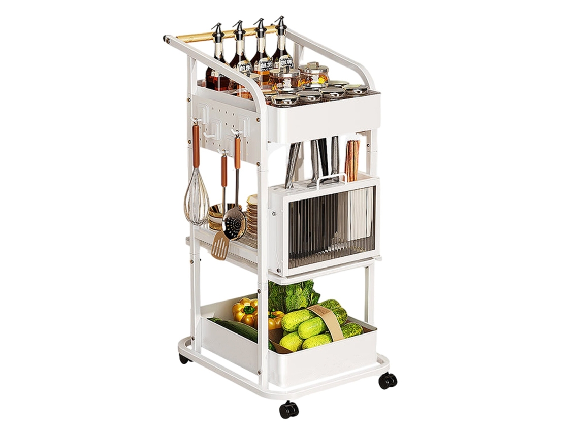 JOYBOS Estantería de almacenamiento con ruedas multifuncional para cocina