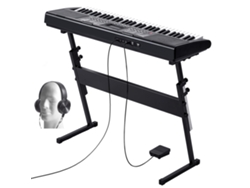 Piano digital portátil Succebuy de 61 teclas con soporte y 600 tonos