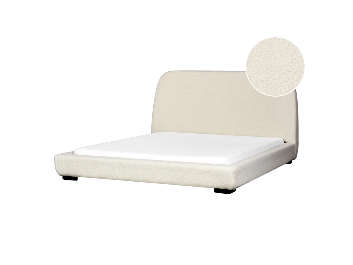 Cama Agua Roisel Bouclé BELIANI Bouclé Beige (181x226x101)