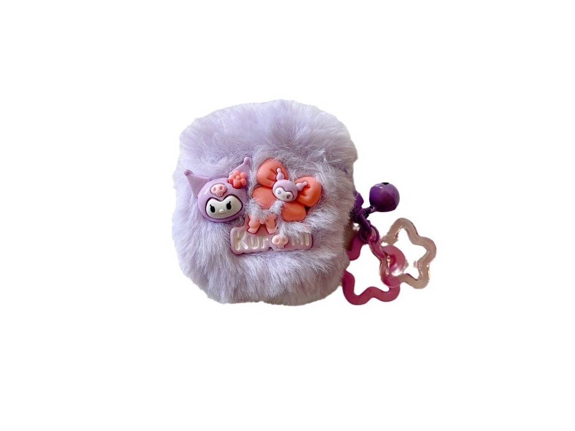 Funda Kuromi para auriculares Bluetooth de Apple, de peluche, ideal para Airpods de 4.ª, 2.ª y 3.ª generación, Pro2, Vayotoy