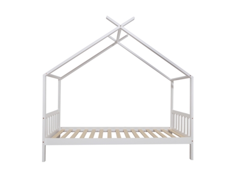 ONEIROI Cama infantil tipo cabina con cabecero y somier Madera de pino blanco